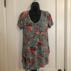 Freeloader for ModCloth Floral Hi-Lo Tunic Top